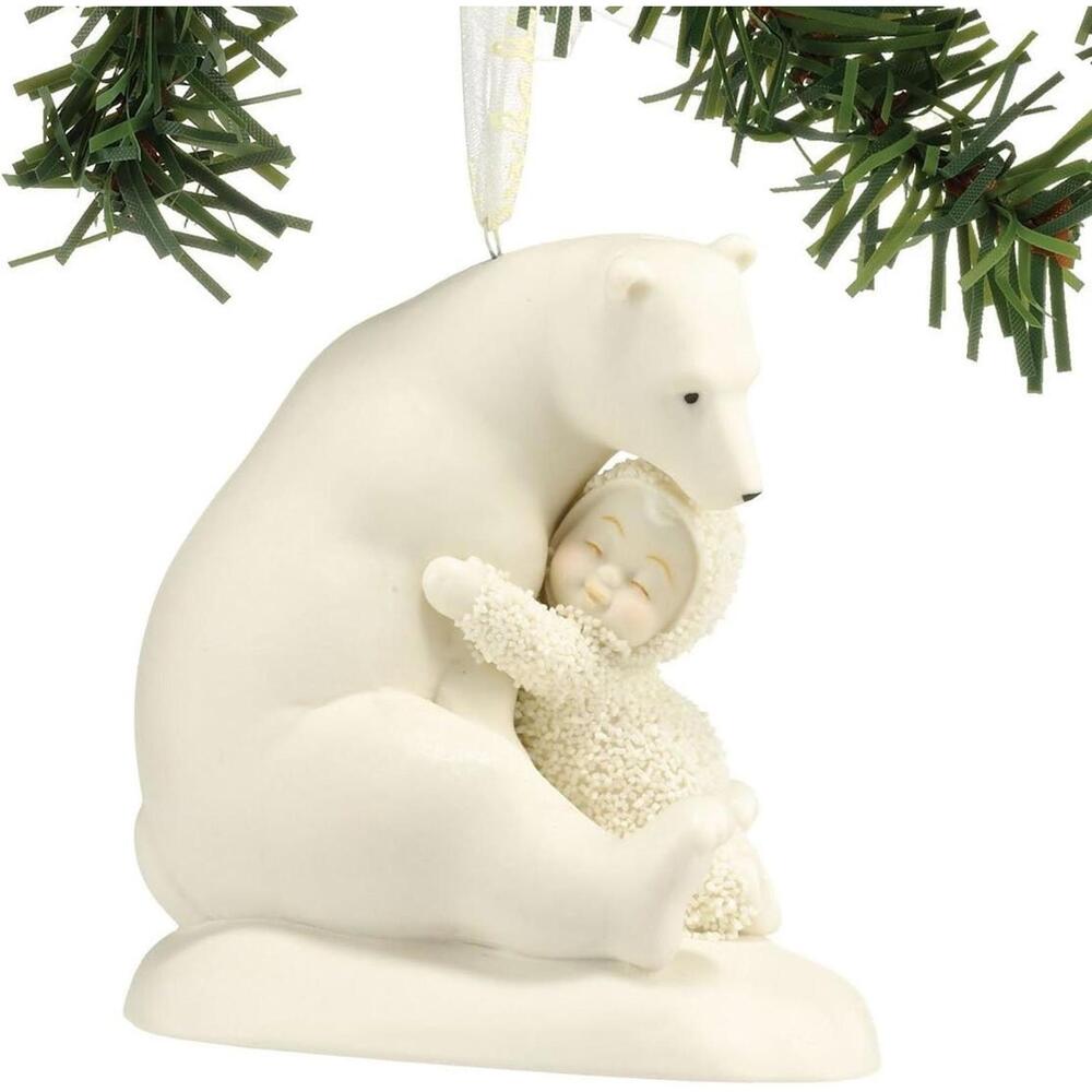 Department 56 Snowbabies “Big Bear Hug” Porcelain Christmas Ornament, 3.25"